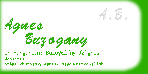 agnes buzogany business card